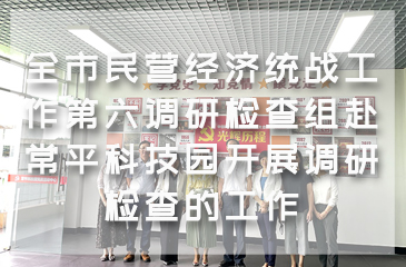 全市民營經(jīng)濟(jì)統(tǒng)戰(zhàn)工作第六調(diào)研檢查組赴常平科技園開展調(diào)研檢查的工作